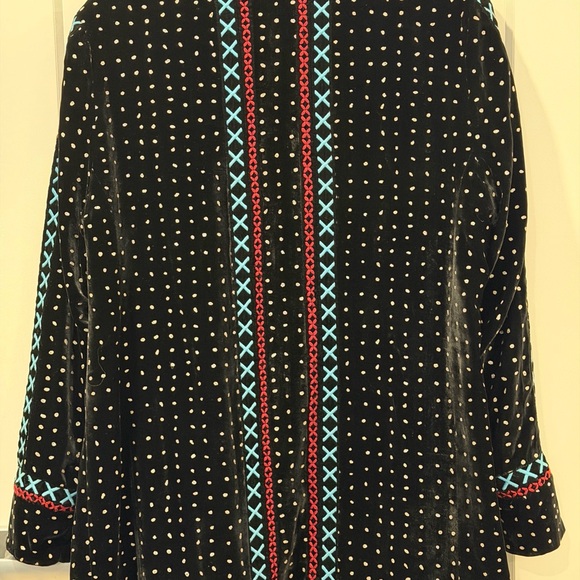 Dodo Bar Or | Black Velvet ‘Corrine’ Glittering Kimono-Style Jacket - Picture 2 of 7